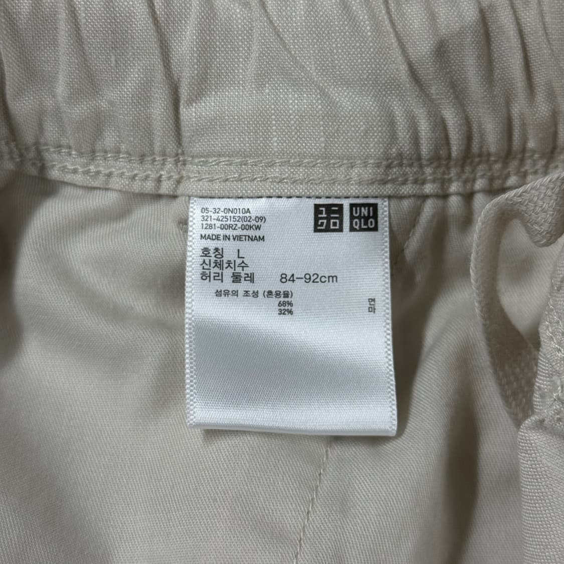 [L밴딩] 유니클로 린넨 + 아사면 혼방 밴딩 반바지 상품이미지6