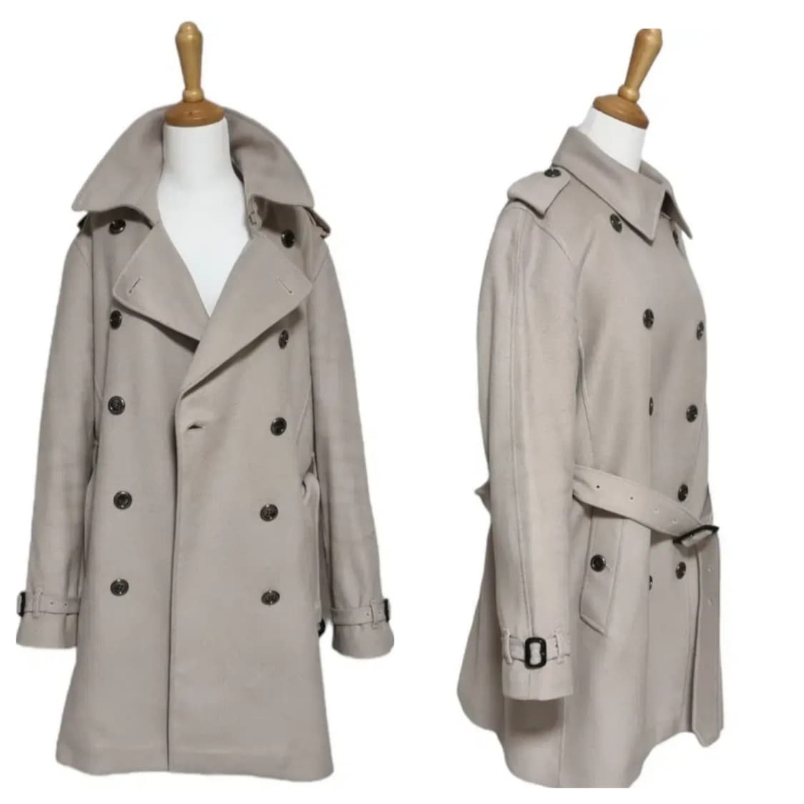 (uk12 국내66) 버버리 런던 울 캐시미어 더블 코트 상품이미지2