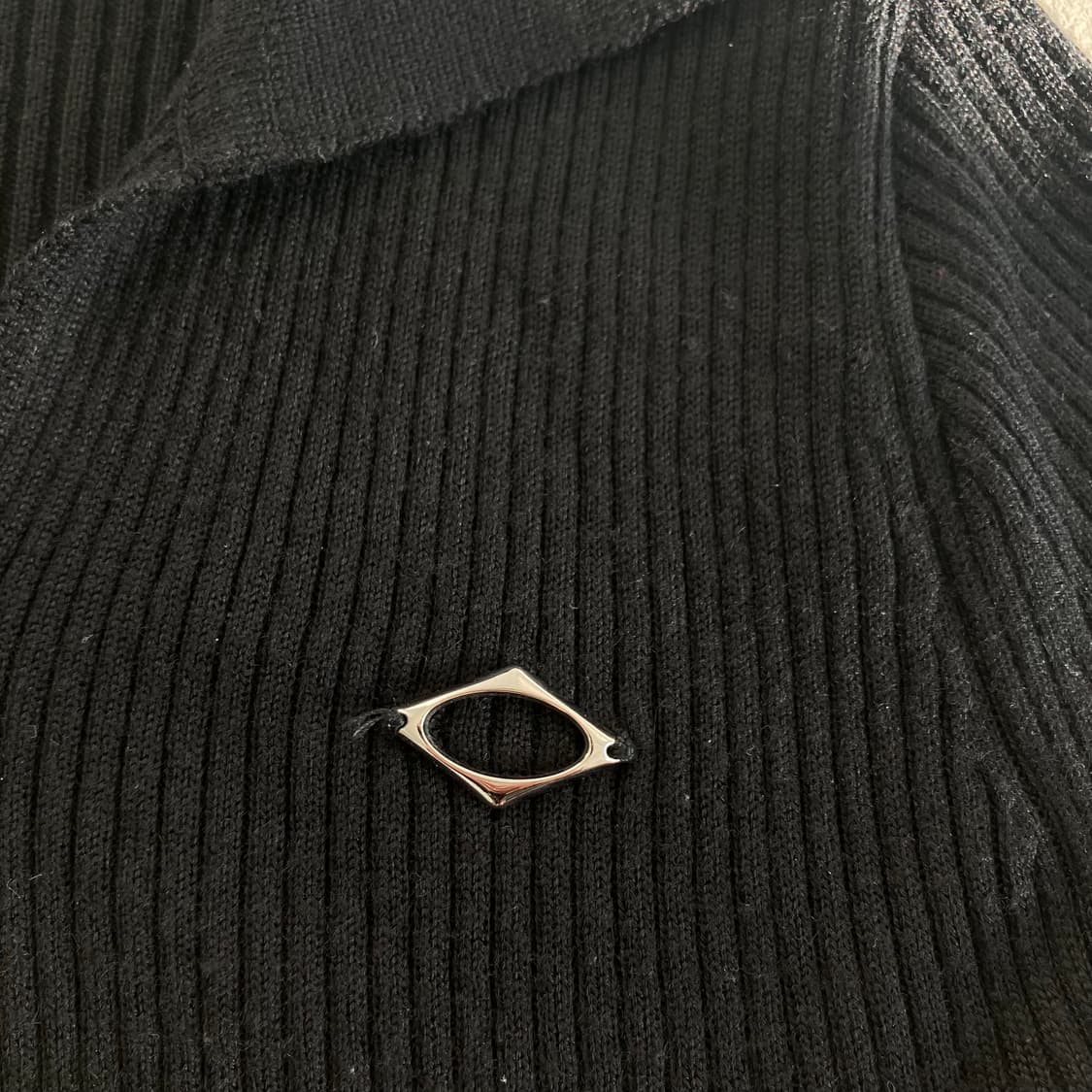 미스치프 블랙 니트 집업 탑 상품이미지2