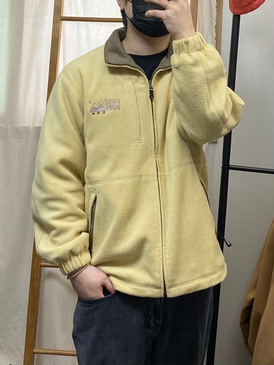 [M] 90s First Down 퍼스트다운 USA 플리스 집업 자켓 상품이미지8