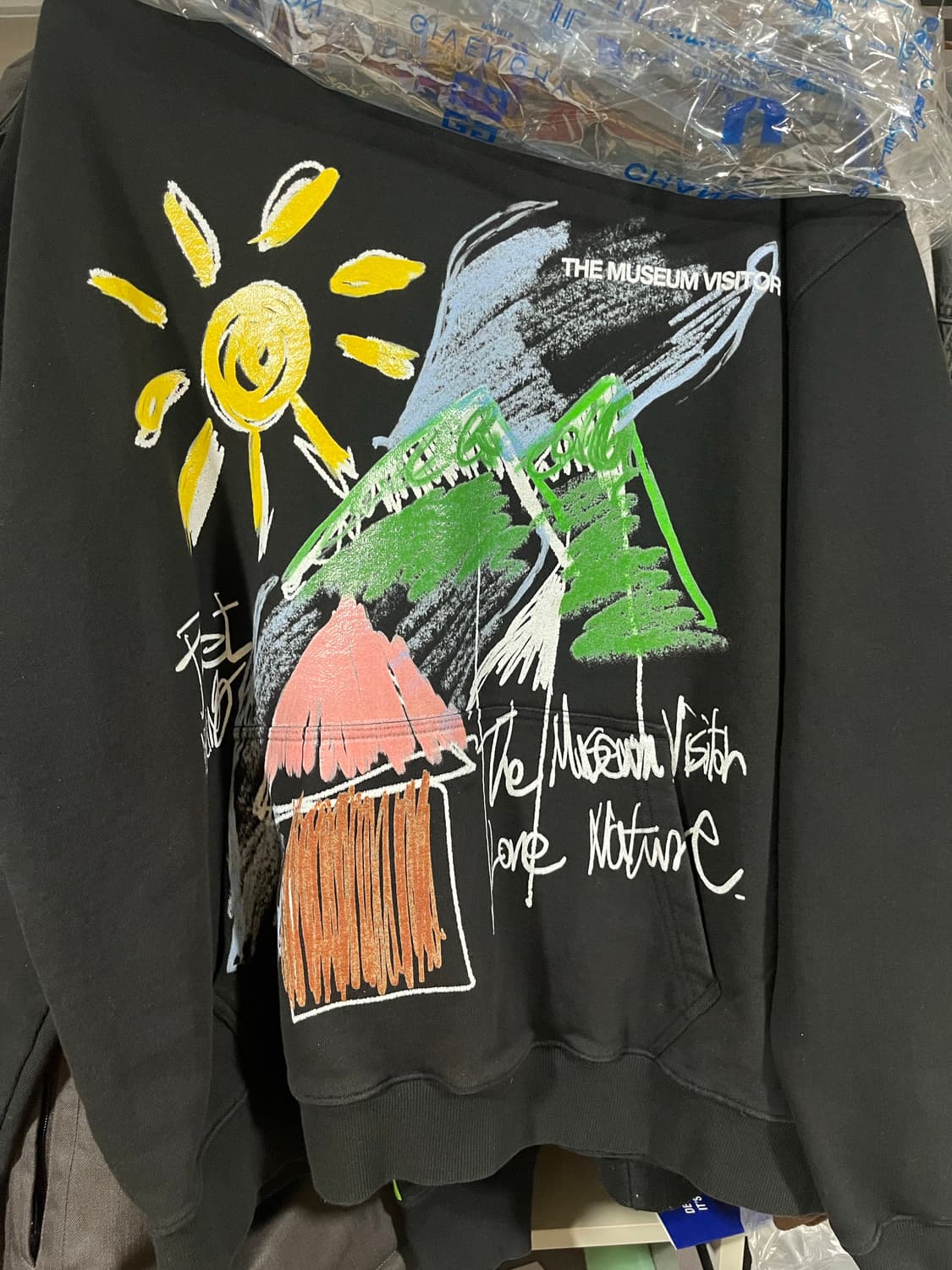 The Museum Visitor 프린팅 후드티 L 상품이미지1