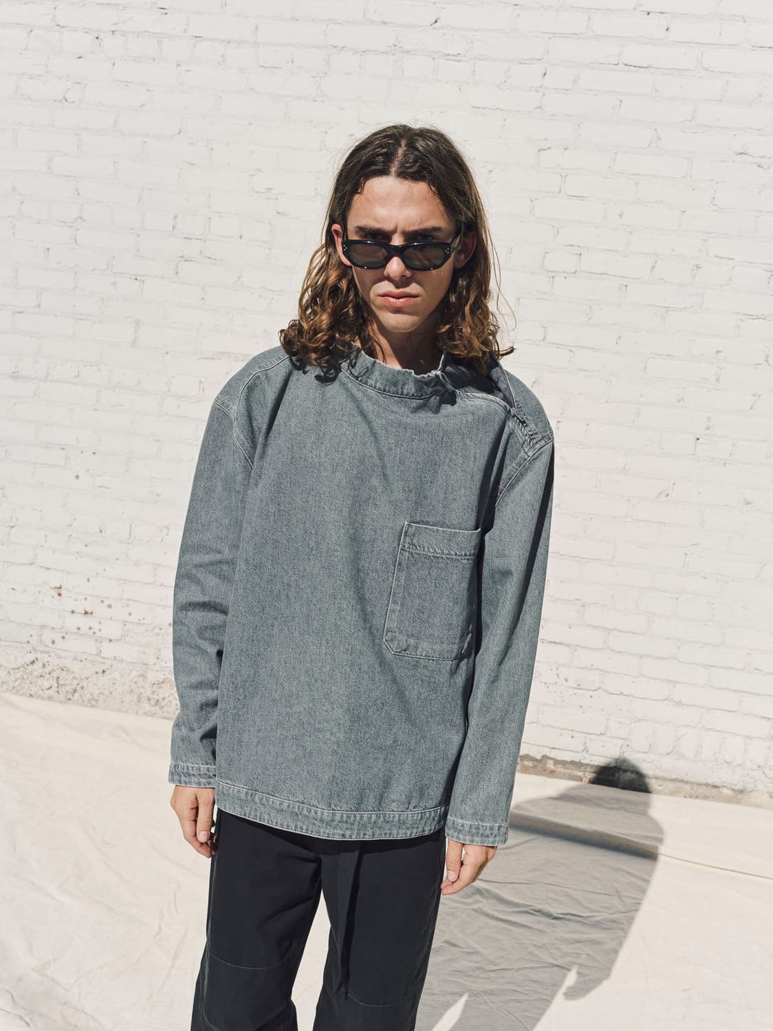 르메르 지퍼 탑 데님 스톤 그레이 M 상품이미지5