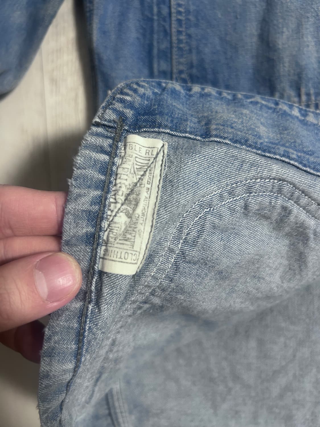 RRL 24SS 엔지니어 데님 워크 자켓 L 상품이미지5