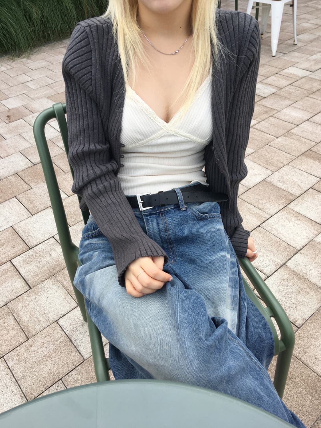 아워캐비넷 ourcabinet vert 골지 가디건 상품이미지1