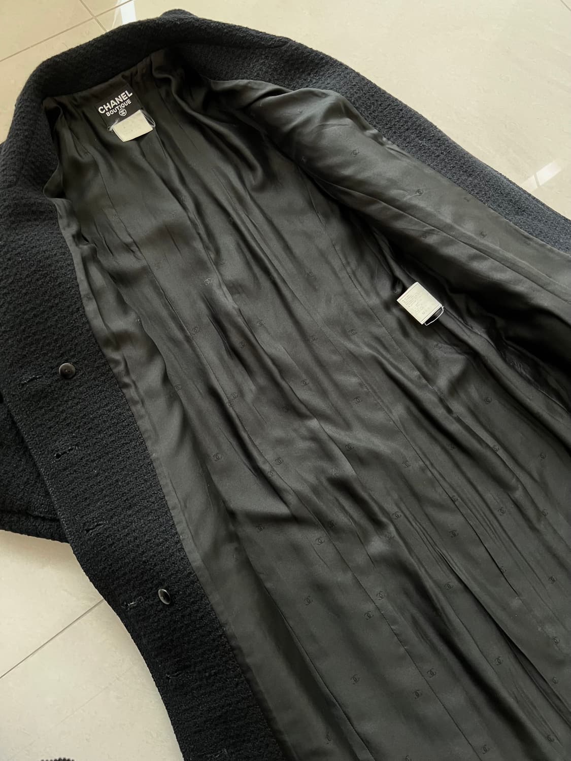 정품 샤넬 로고 버튼 코트 상품이미지5
