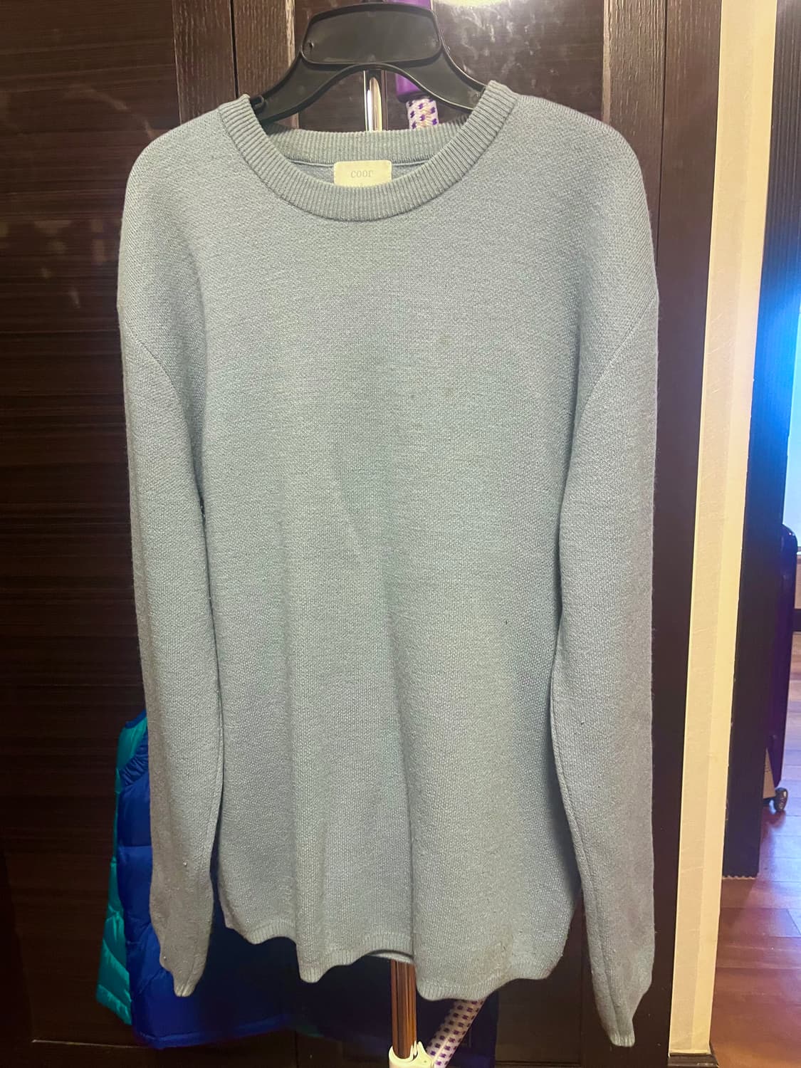 [남성S]쿠어 니트 더스티블루 상품이미지1