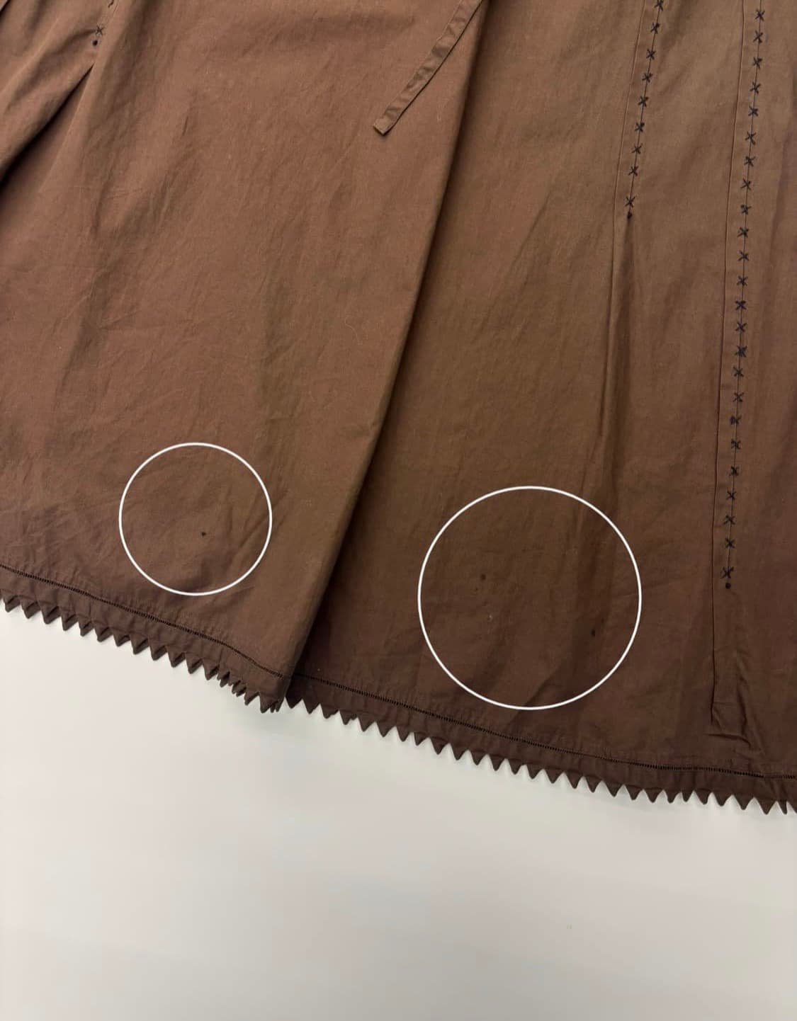 Issey Miyake 이세이미야케 하트 브라운 디테 일 롱스커트 상품이미지7