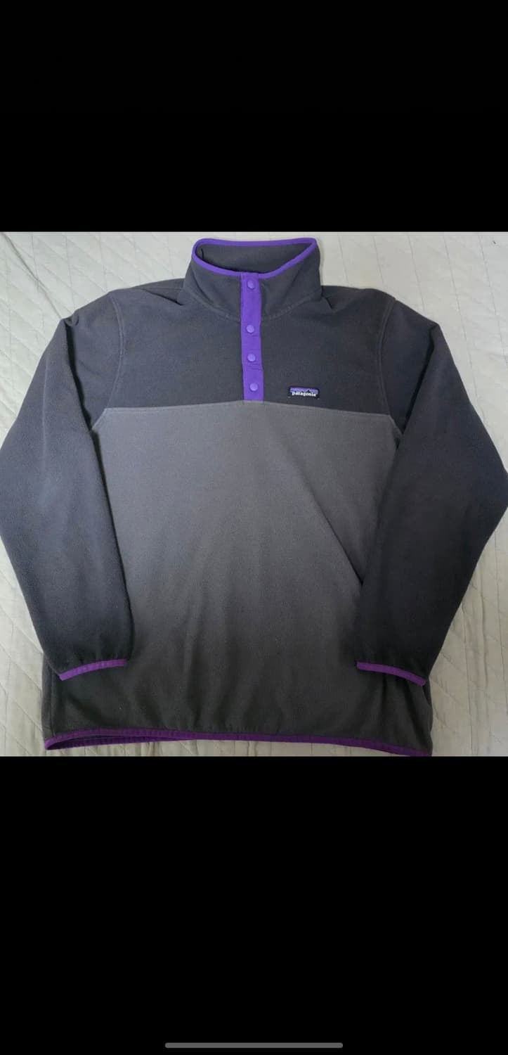 [L] 빈티지 파타고니아 마이크로 디 스냅 플리스 그레이/퍼플 상품이미지1