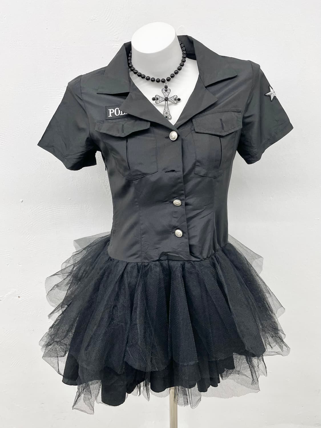 펑크 블랙 튜튜 원피스 상품이미지1