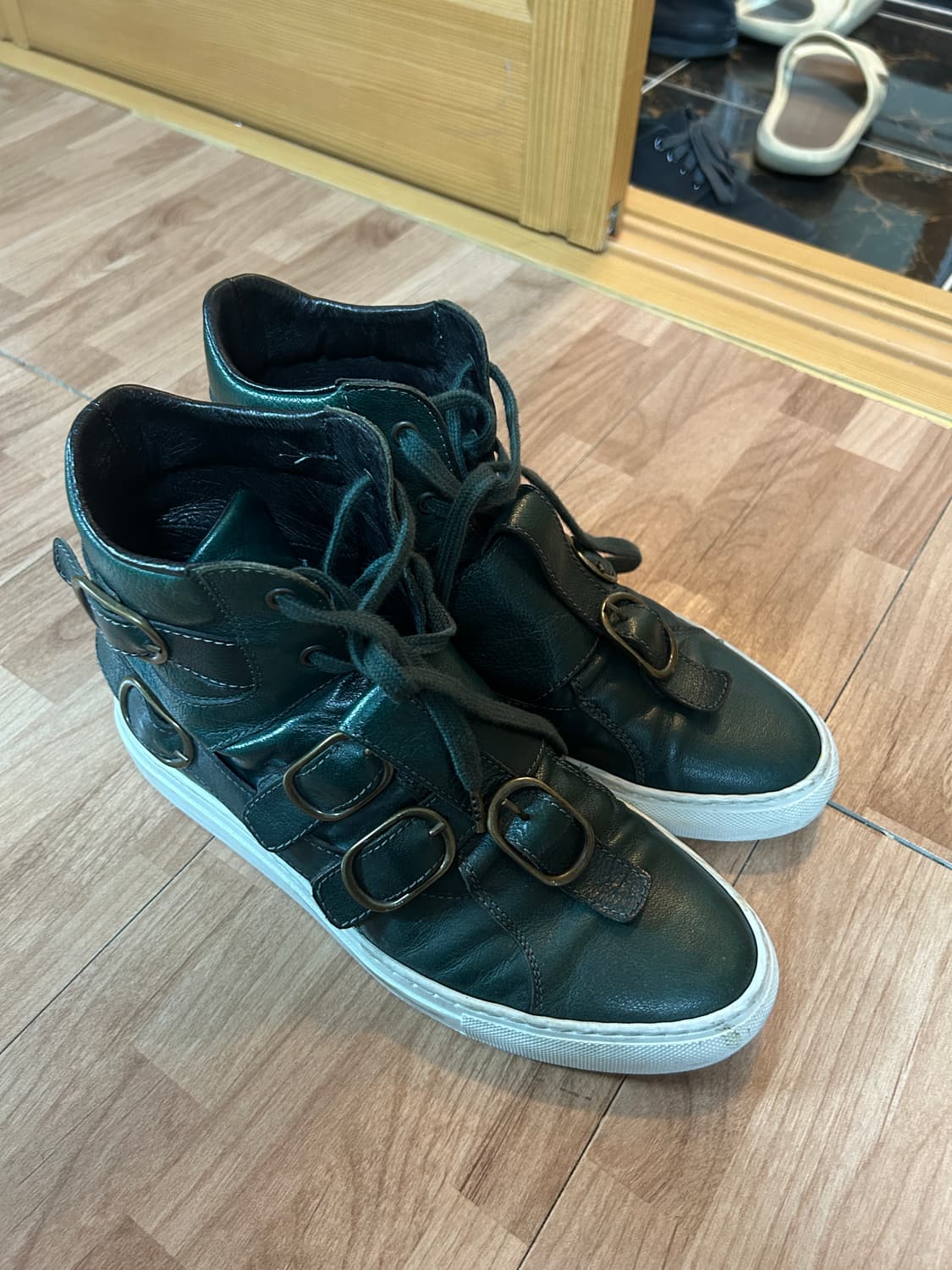 라프시몬스 SS10 본디지 하이탑 스니커즈 상품이미지1