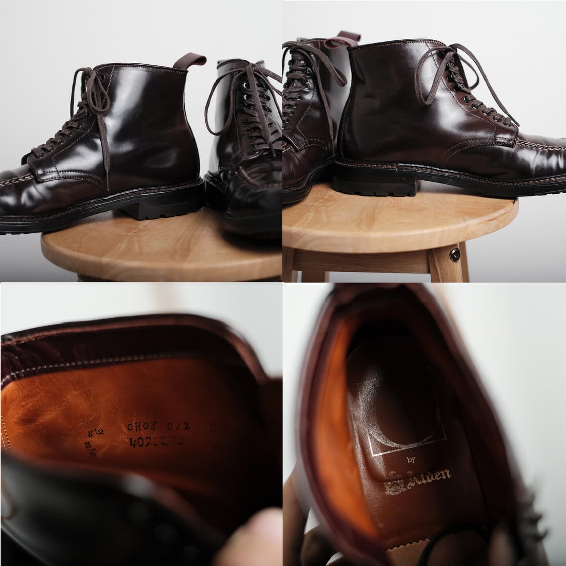 알든 40258HC 8.5D사이즈 버건디 코도반 NST 탱커 부츠 상품이미지9