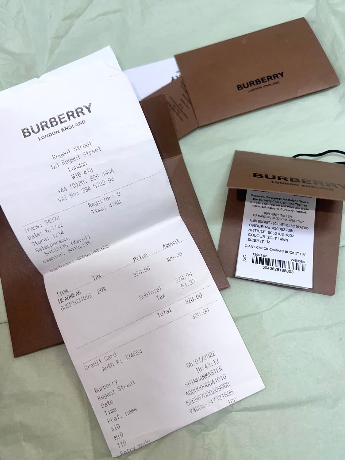 버버리 파스텔톤 버킷햇 상품이미지6