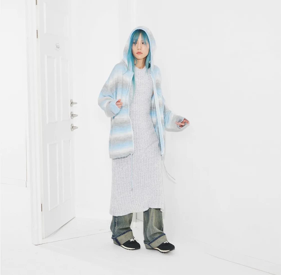 999휴머니티 빅뱅 후디스 집업 (블루 비쉬) 상품이미지3