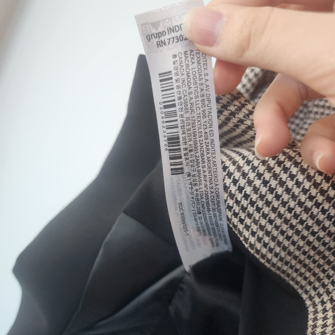 자라 하운드투스 체크 크롭 자켓 상품이미지6