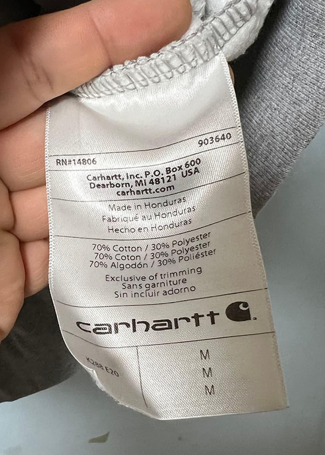 칼하트 k288 남자 후드맨투맨 겨울 오버핏 95-100 상품이미지6