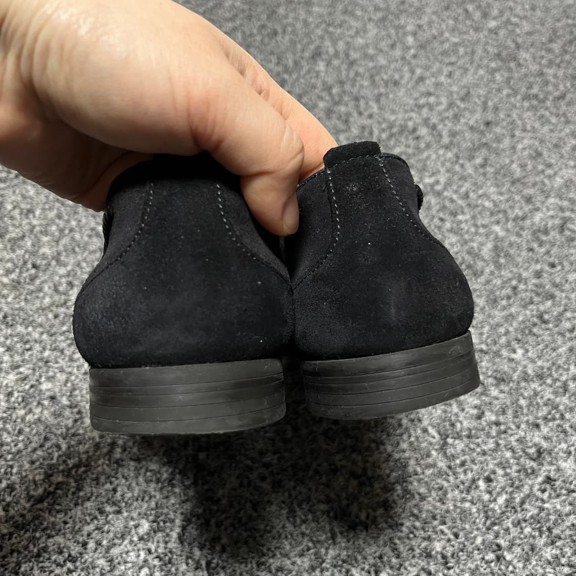 자라 ZARA 스웨이드 블랙 태슬 로퍼 구두 41 상품이미지3