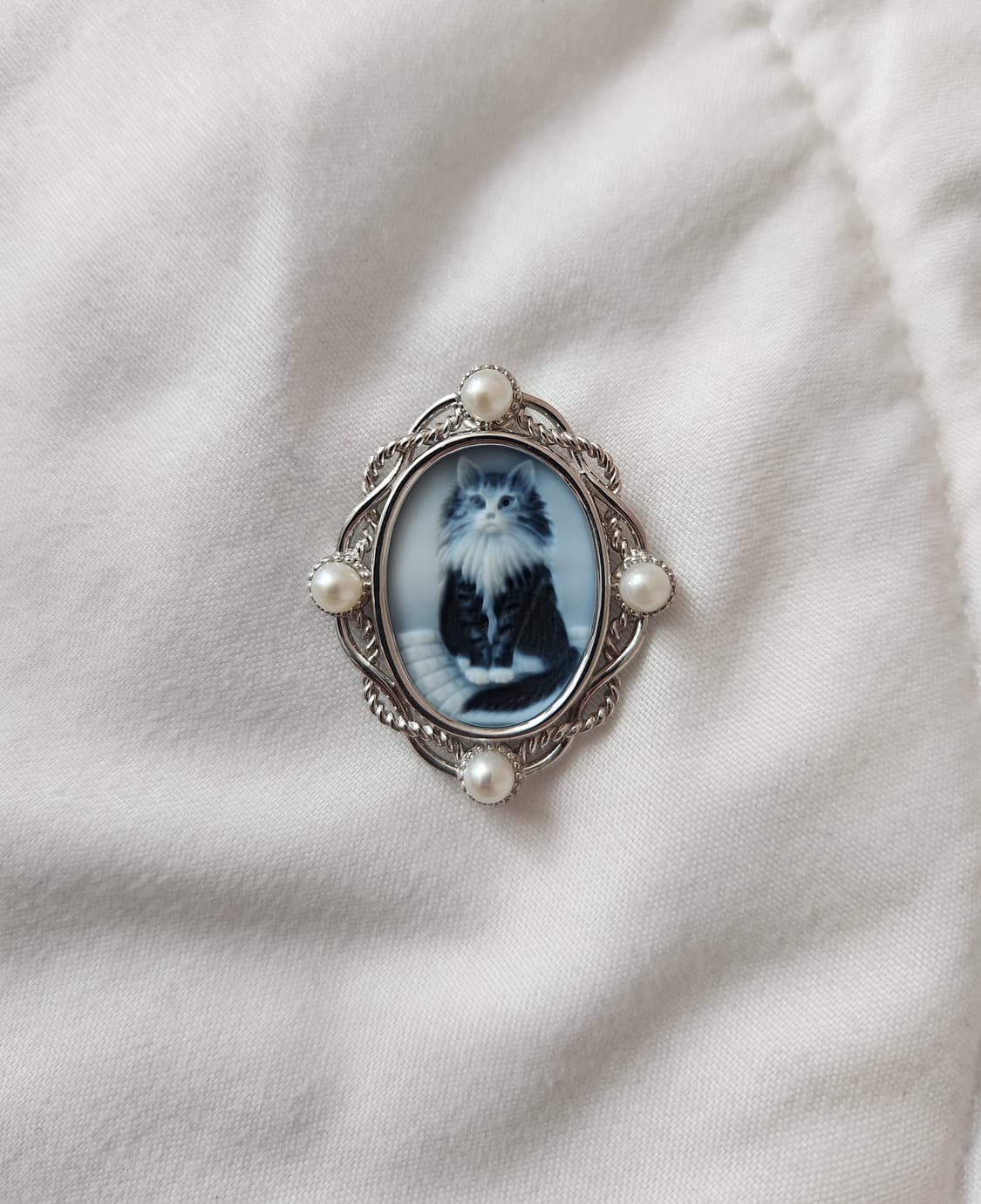 아게이트 고양이 카메오 펜던트 목걸이 상품이미지2
