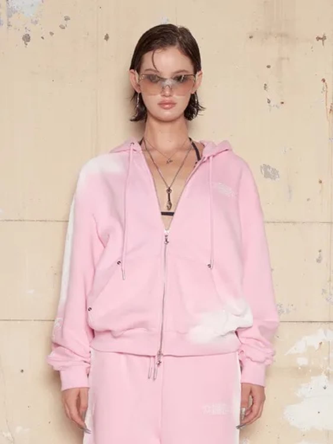 힐다 스모그 후드집업 핑크 상품이미지3