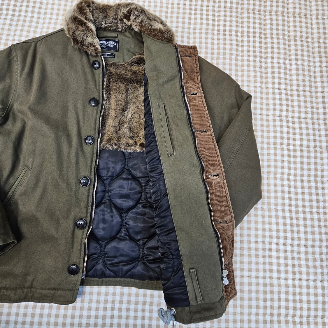 프리즘웍스 N-1 면점퍼 남자100 상품이미지6