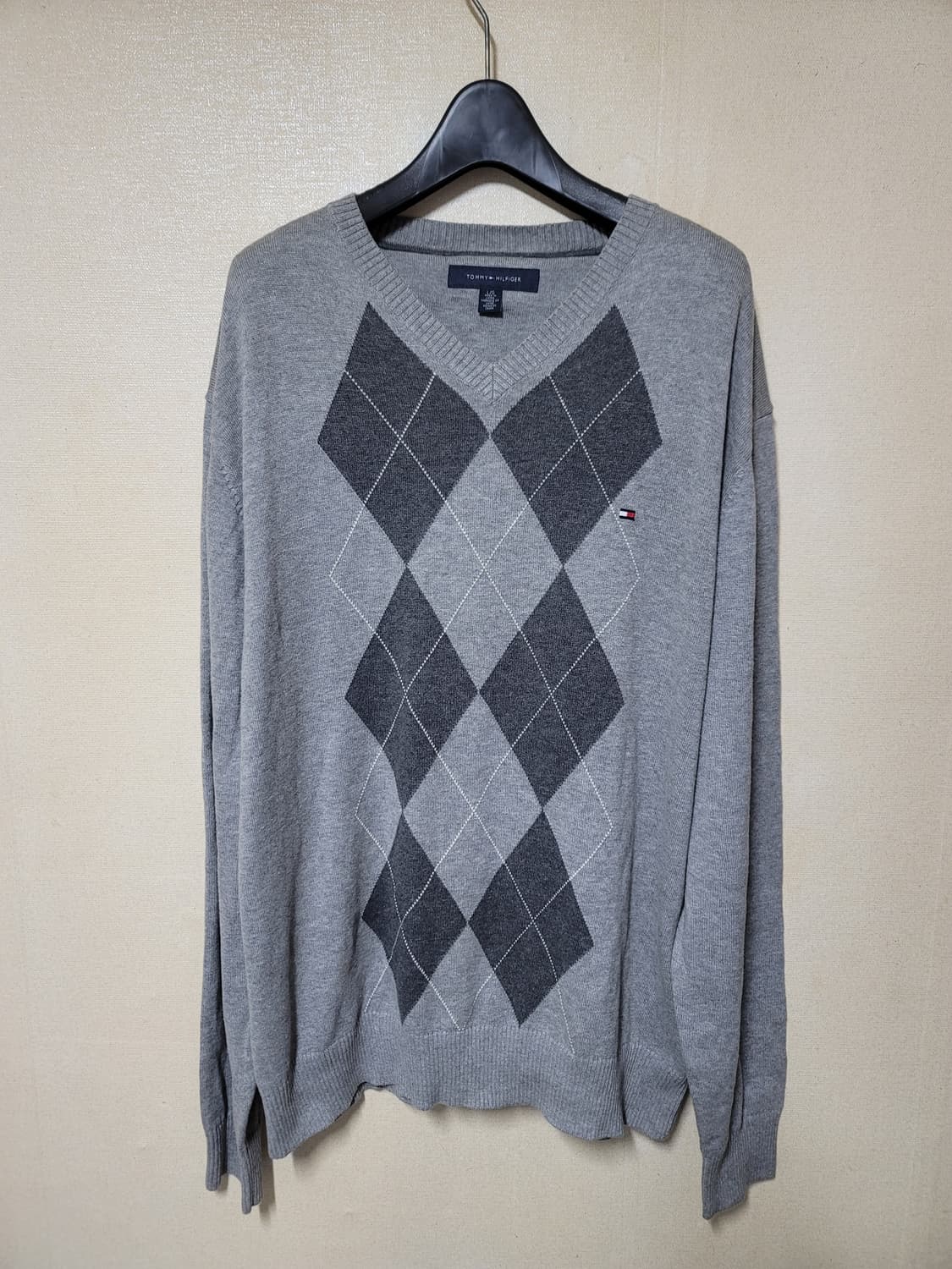 타미힐피거 브이넥 코튼니트 상품이미지1