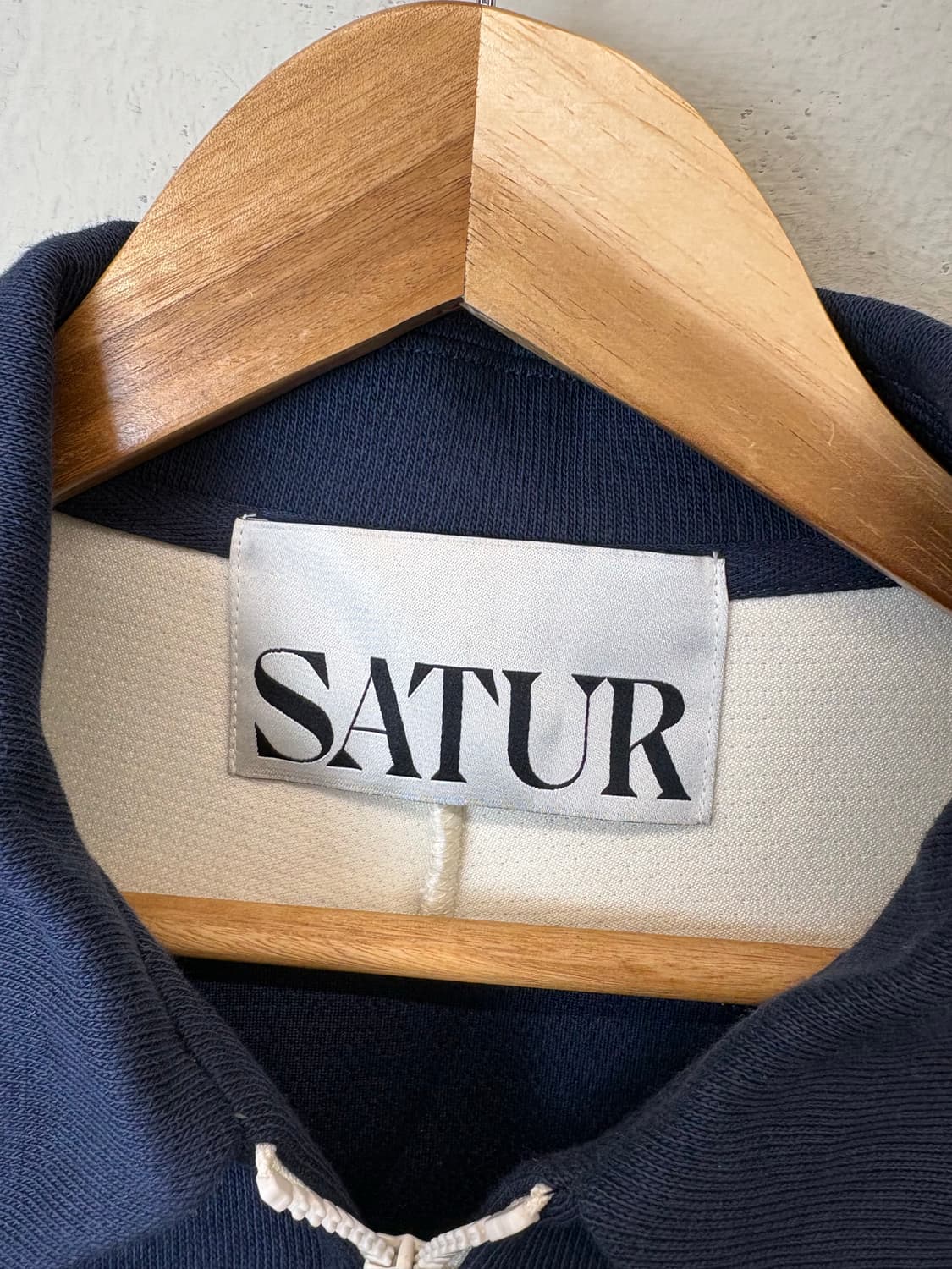 SATUR 세터 로턴 카라 트랙 집업 자켓 클래식 네이비 상품이미지7