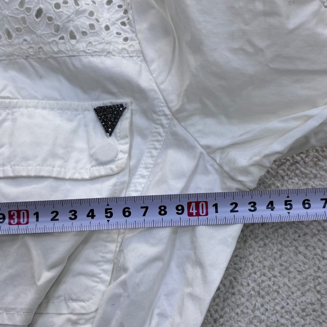 XS 게스 여성 레이스 패치 야상 자켓 0326E 상품이미지6