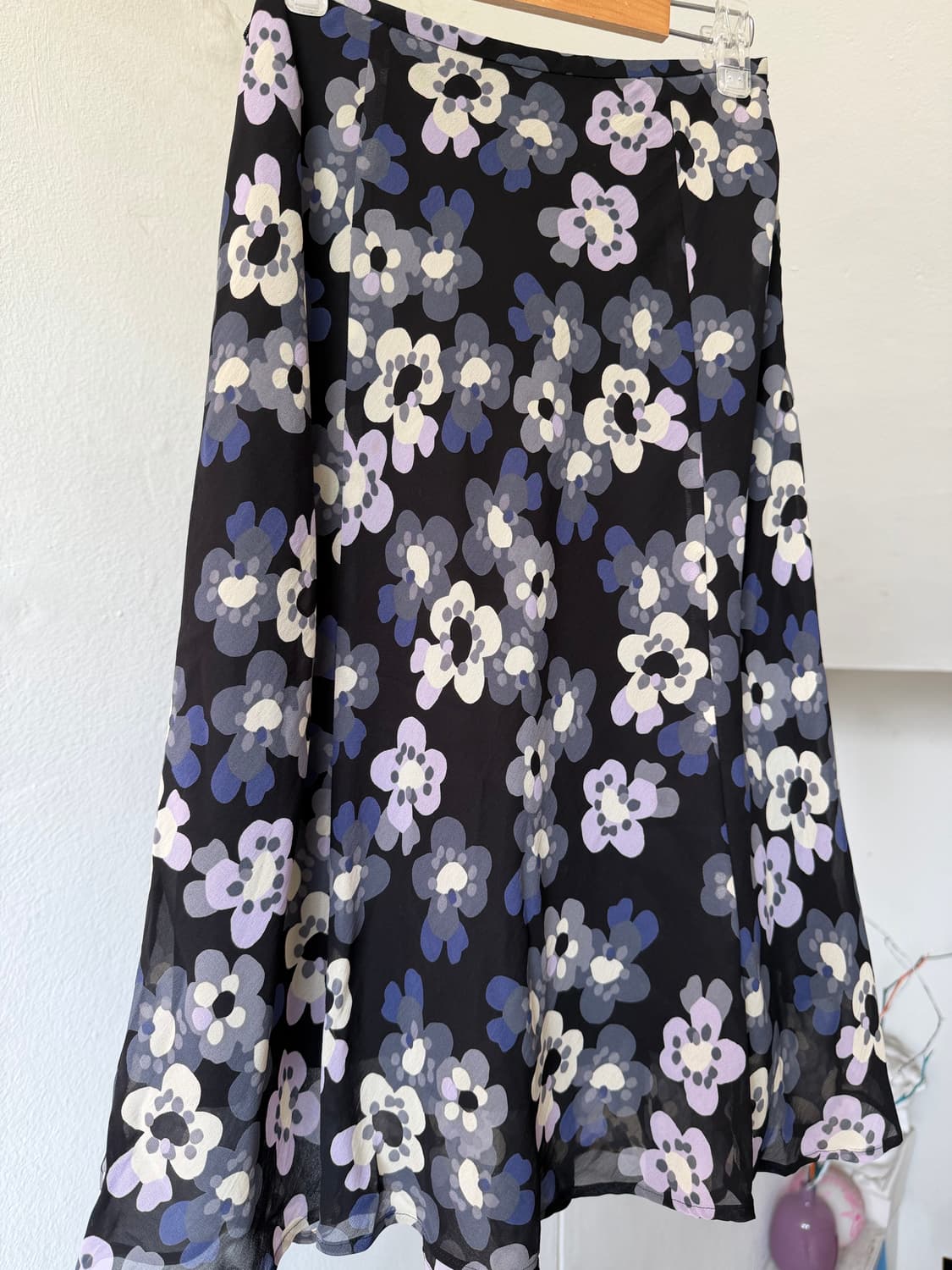 미디 플레어 플라워 퍼플 스커트 상품이미지7