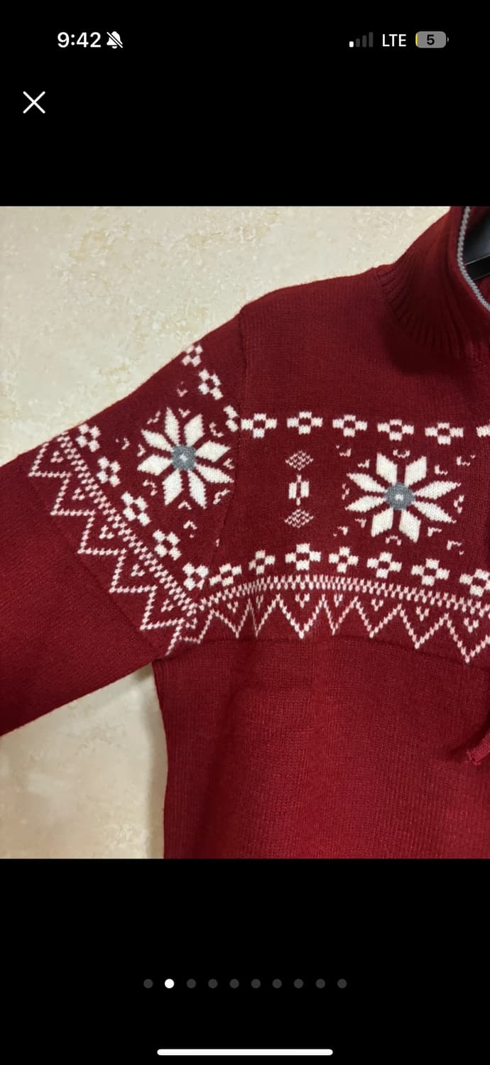 새상품) 노르딕 패턴 하프니트집업 상품이미지2