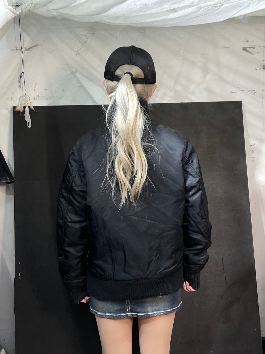 알파인더스트리 로고 패치 안감 누빔 ma-1 마원 항공잠바 M 상품이미지5