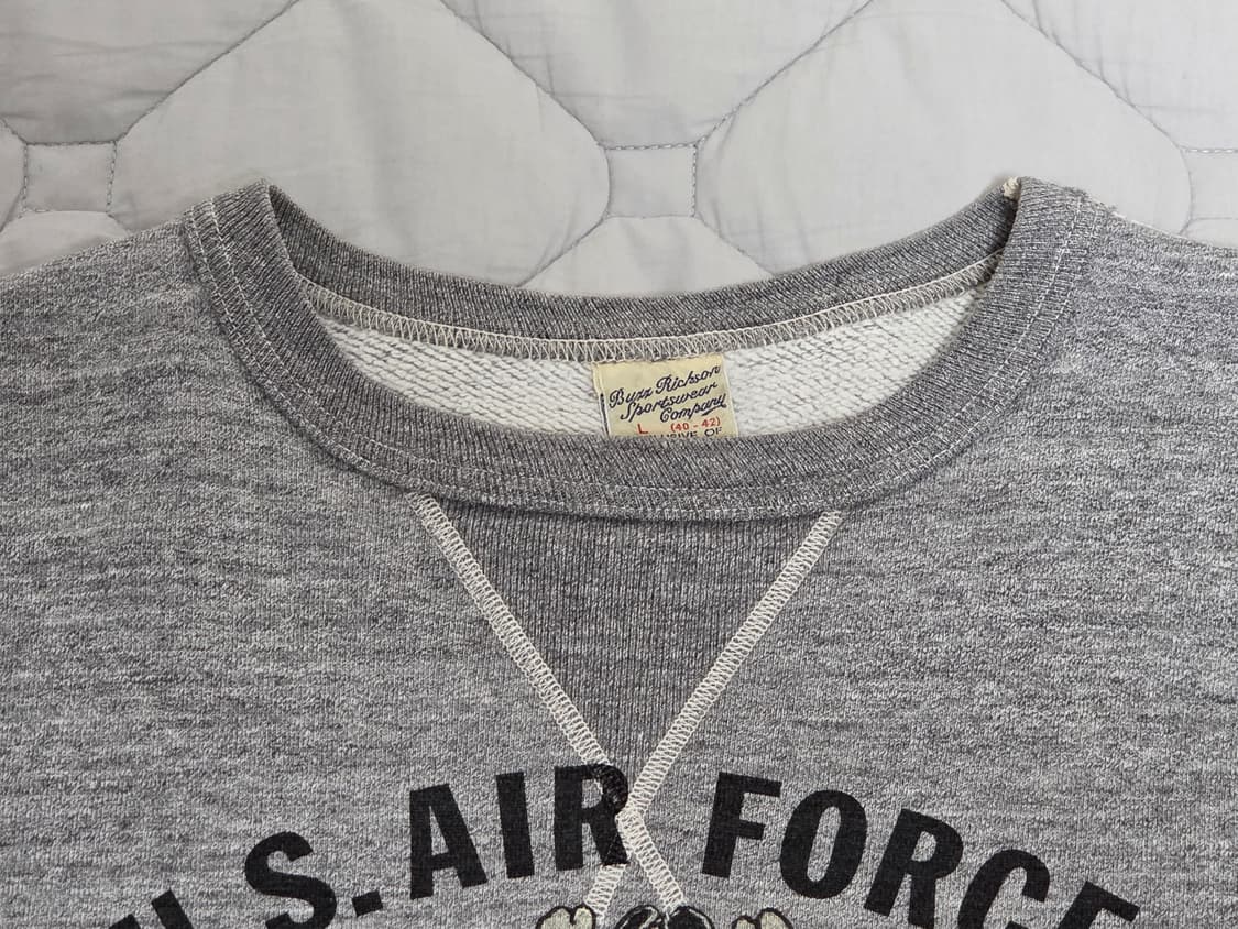 버즈릭슨 스누피 U.S.AIR FORCE 헤더그레이 스웨트셔츠 40-42 상품이미지4