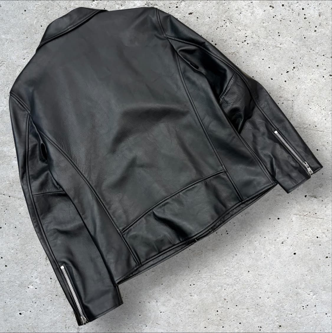 [M] 인사일런스 블랙 레더 라이더 자켓 D81 상품이미지2