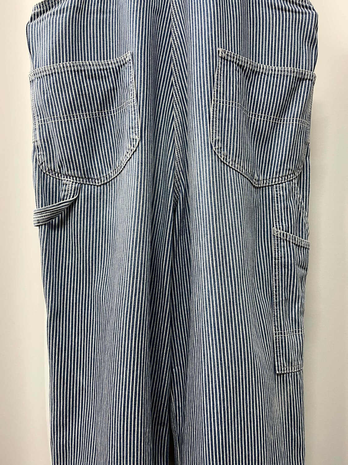 80's LEE 히코리 인디고 오버롤 카펜터 워크웨어 멜빵바지 91-SB 상품이미지9