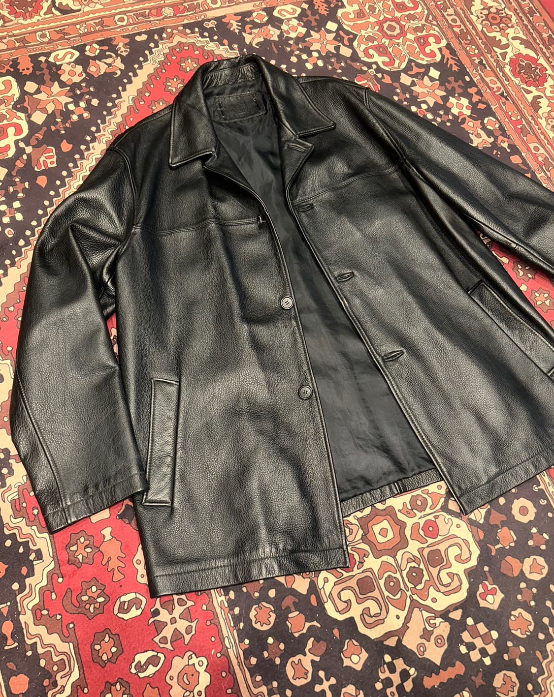 ( XL ) 가죽코트 가죽카코트 레더자켓 소가죽자켓 워크웨어 아메카지 상품이미지2