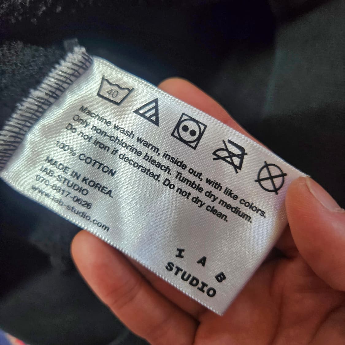 아이앱스튜디오 후드 블랙 화이트 L size 상품이미지9