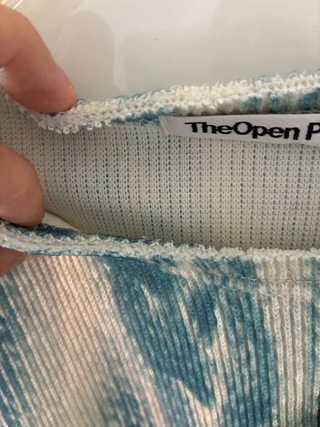 [The Open Product] 케이블 니팅 그래픽 스웻셔츠 인디고블루 상품이미지6
