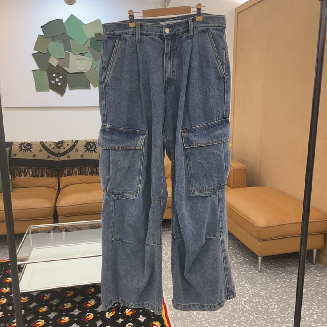 어반드레스 아방가르드 오버핏 힙합 데님 카고팬츠 L C06791 상품이미지3