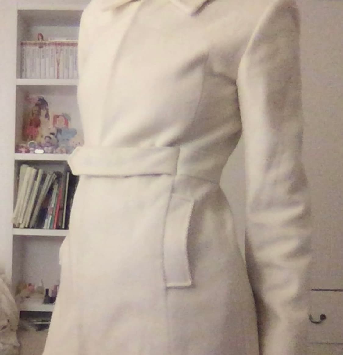 Moda International ivory wool long coat 상품이미지2