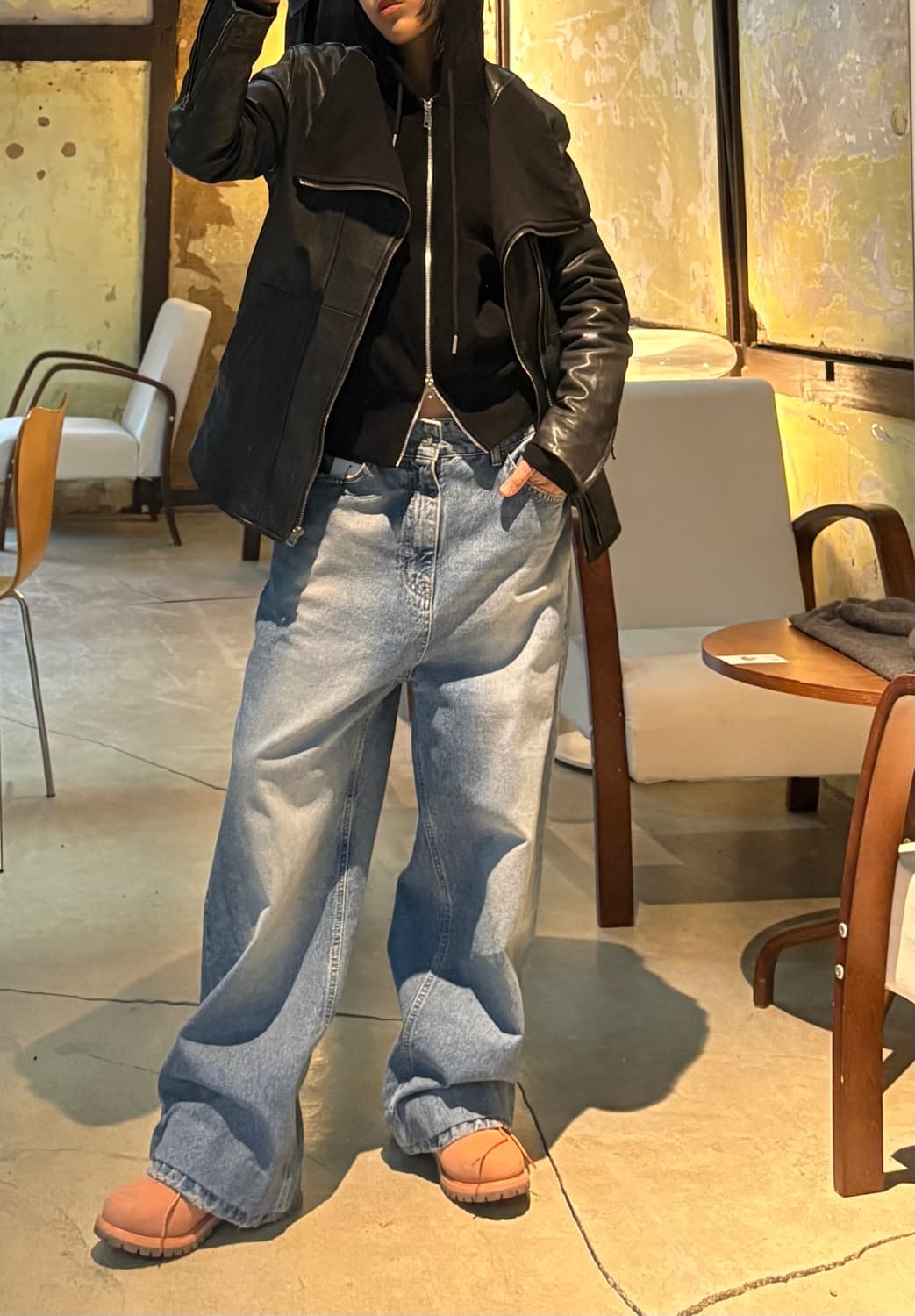 Instantfunk 일자 와이드 데님 팬츠  상품이미지3