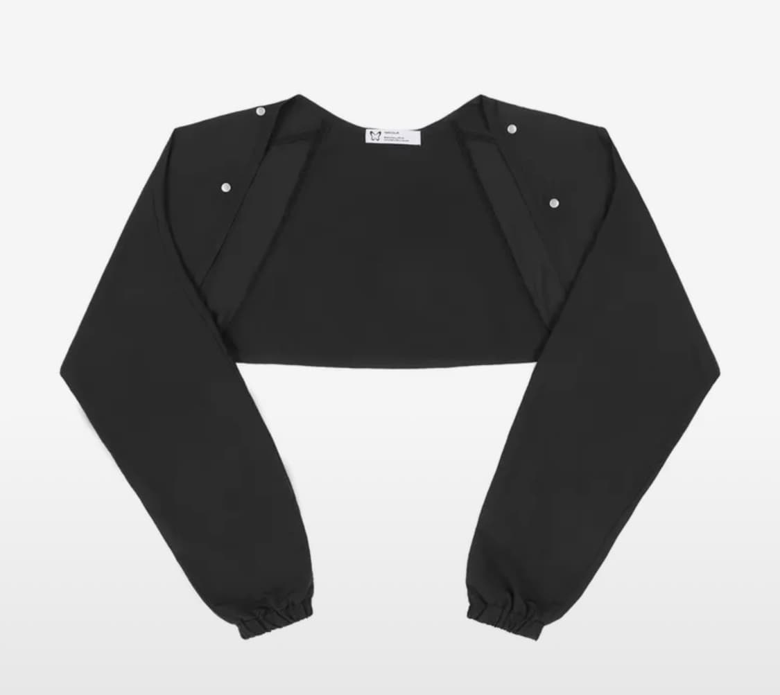 퀵배송) 팬시클럽 블랙 디테쳐블 볼레로 집업 BLACK 상품이미지7
