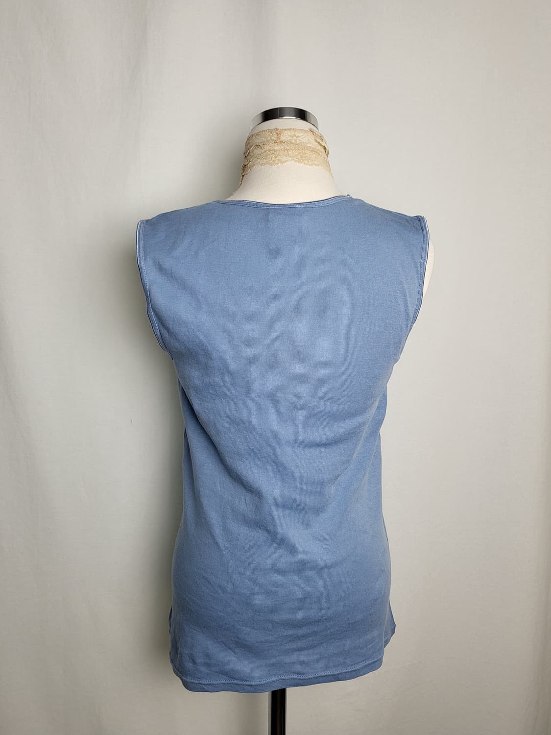 빈티지 블루 젤라또 민소매 탑 이너 슬립 상품이미지3