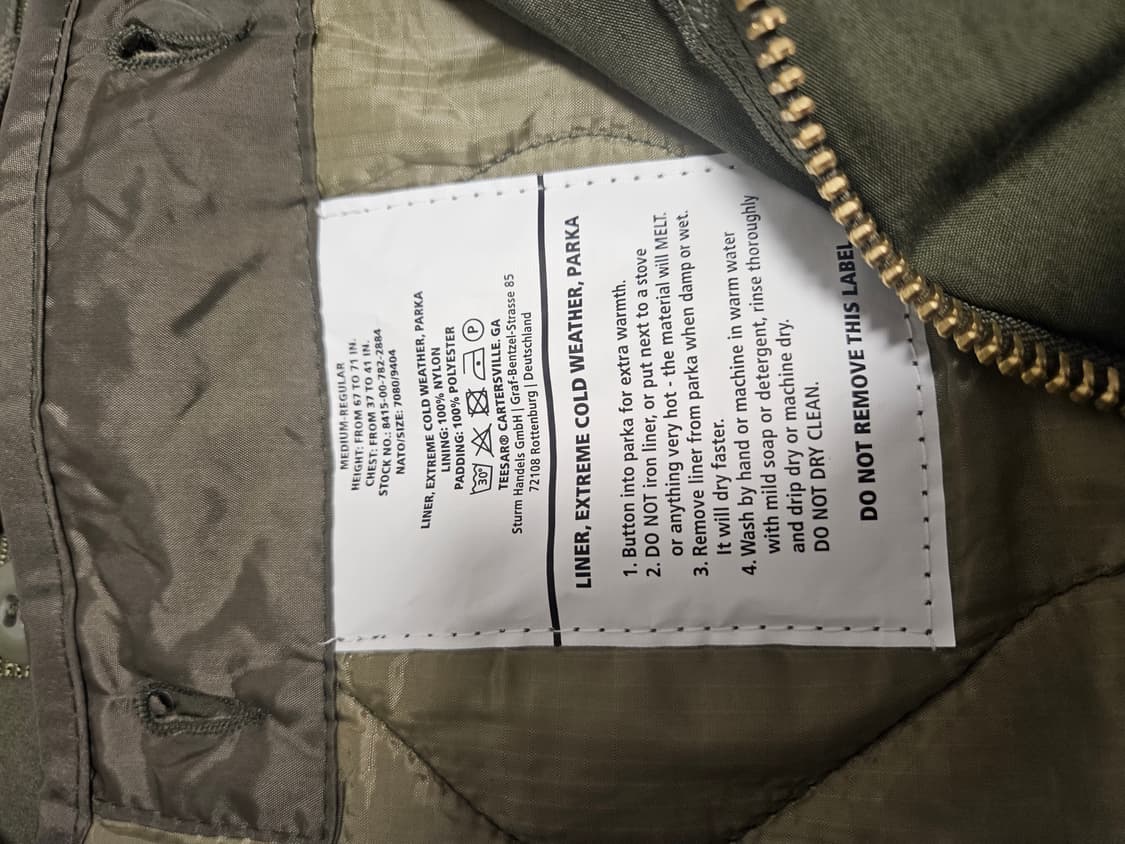 밀텍 M65  M사이즈  새제품 상품이미지2