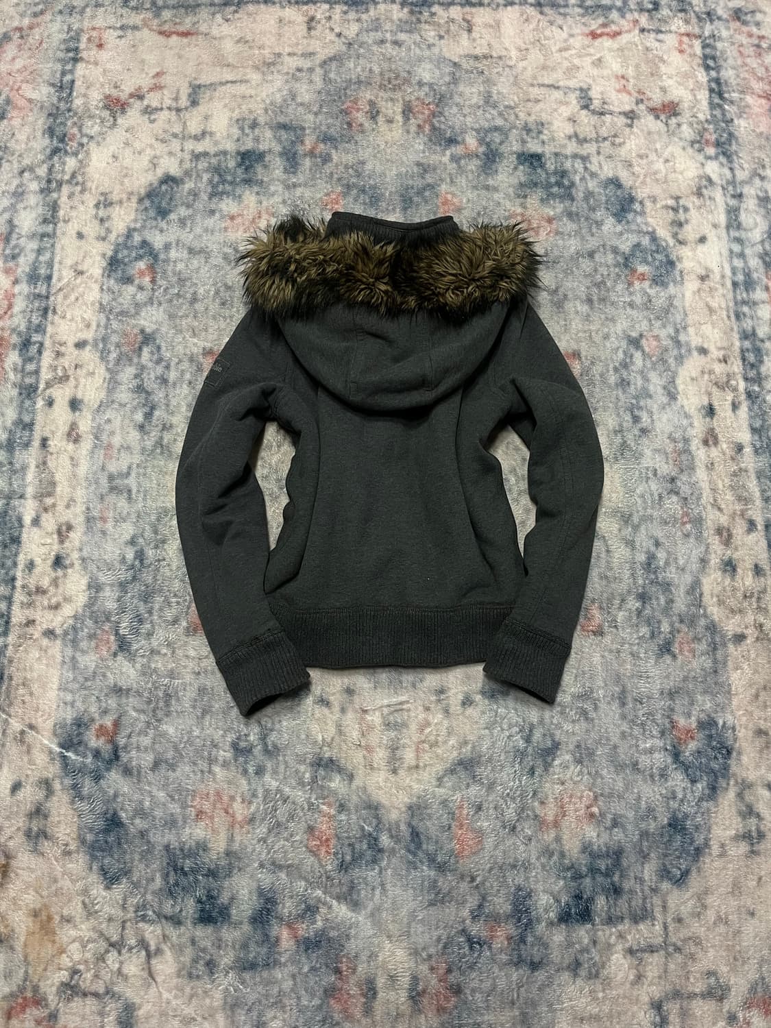 Abercrombie 00s y2k wolf fur hood jacket 상품이미지7