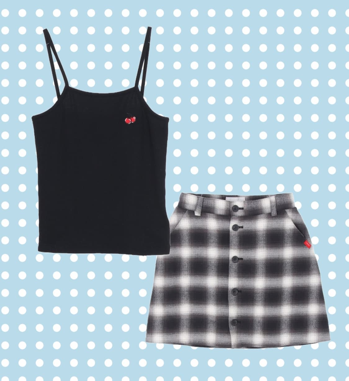 키르시 나시+체크스커트  상품이미지1