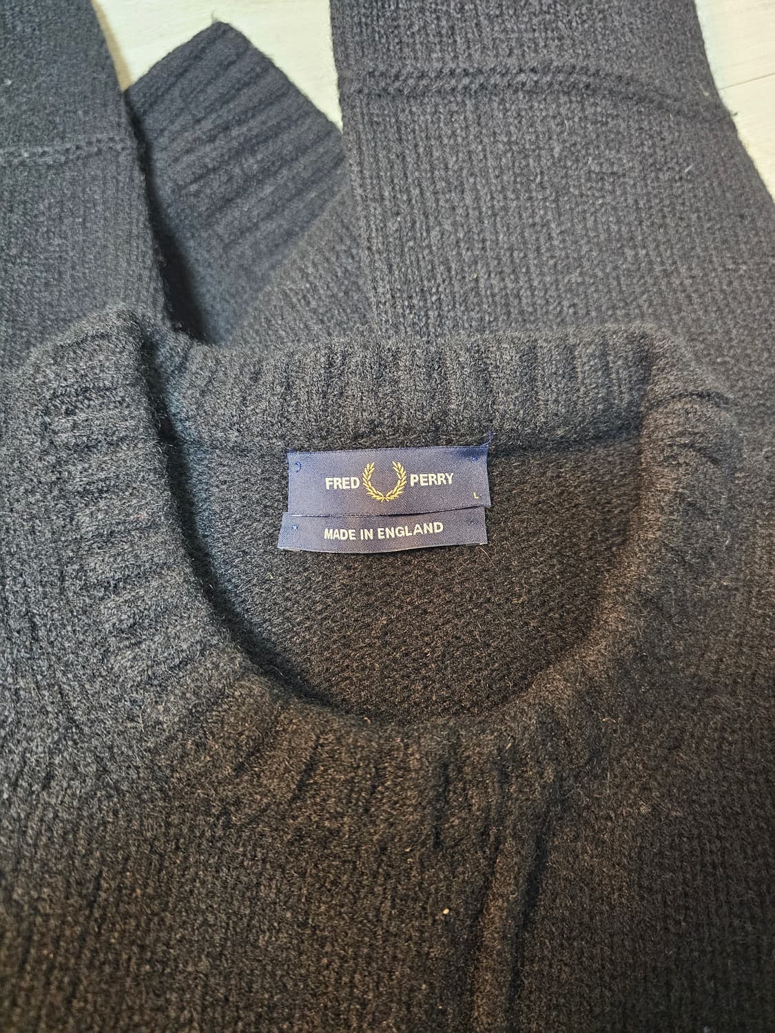 프레드페리 니트 (영국산) 매장정품 구매 L, 1회 착 상품이미지4