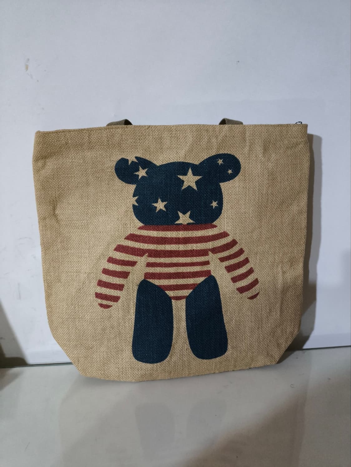 심슨 성조기베어 라탄 에코백 상품이미지2