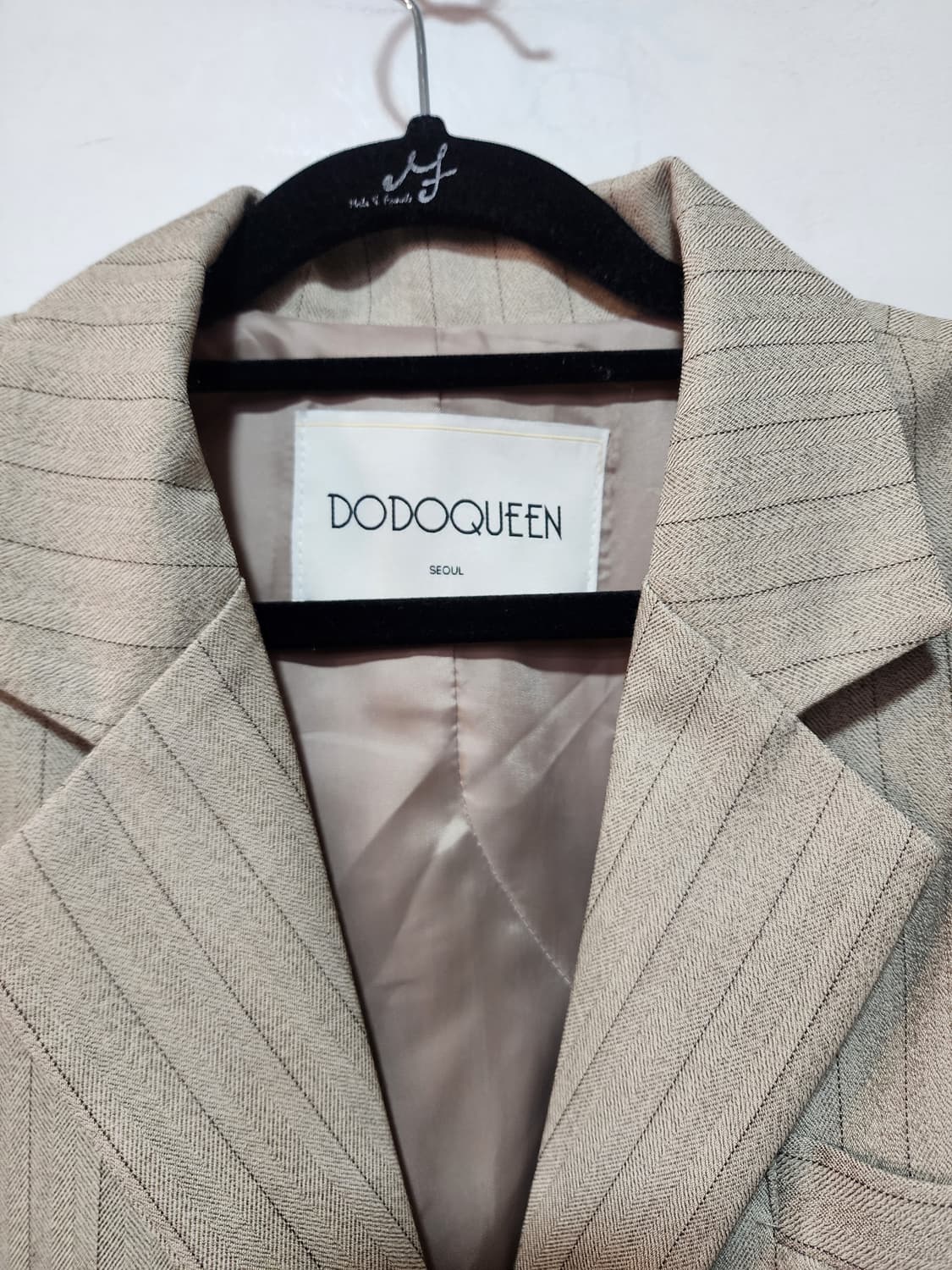 DODOQUEEN 베이지 스트라이프 자켓  상품이미지5