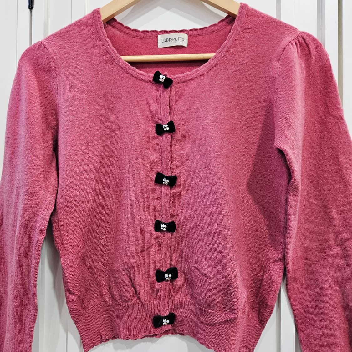 리본 포인트 니트 가디건 상품이미지3