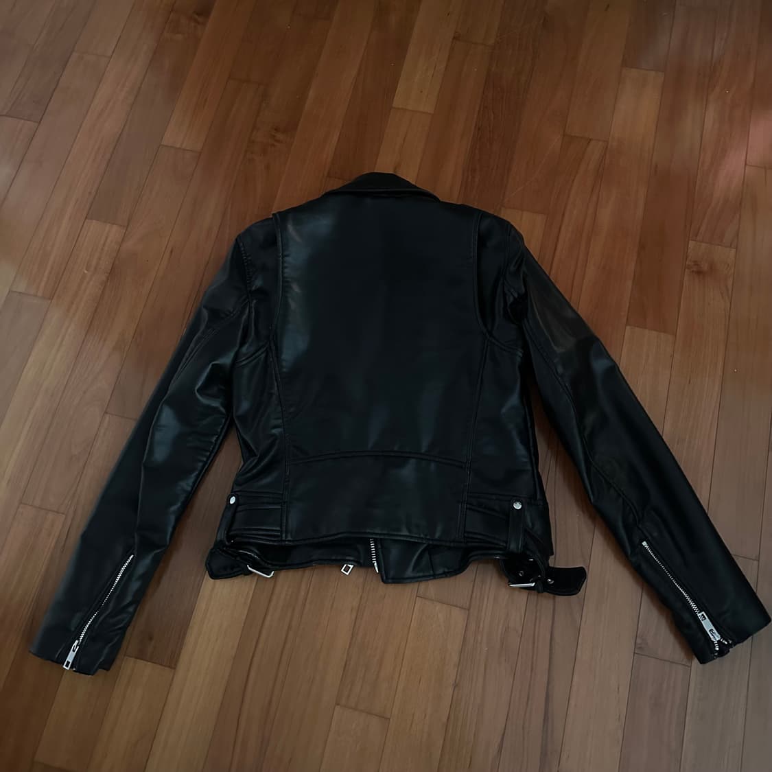 자라 zara 레더 가죽자켓 블랙 상품이미지3