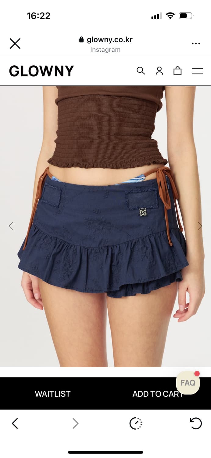 새상품 S) 글로니 로데오 스커트 네이비 상품이미지1