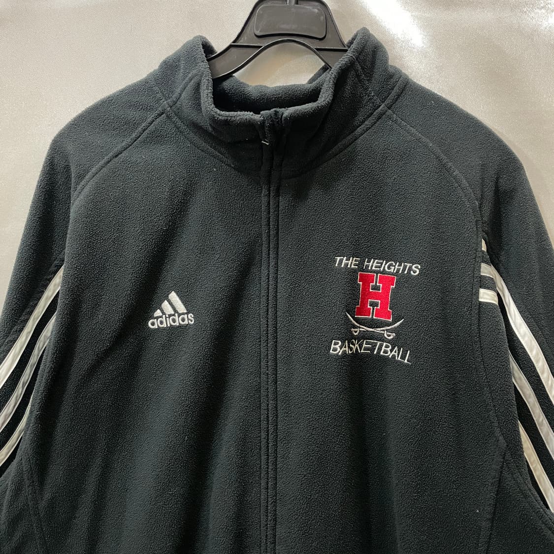 아디다스 농구 삼선 후리스 자켓 상품이미지3